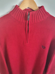 Ralph Lauren Chaps Red 1/4 Zip Pullover - XL