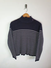Load image into Gallery viewer, Tommy Hilfiger Womens Stripe Turtleneck/ Polo Neck - L
