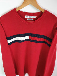 Tommy Hilfiger Womens Red Crew Neck Sweatshirt - XXL