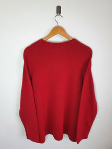 Tommy Hilfiger Womens Red Crew Neck Sweatshirt - XXL