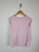 Load image into Gallery viewer, Tommy Hilfiger Womens Baby Pink V Neck Sweatshirt
