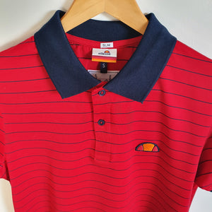 Ellesse Red Striped Polo Shirt