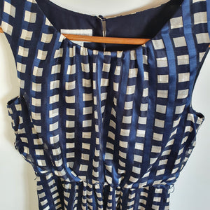 Monsoon Navy & White Chequered Dress