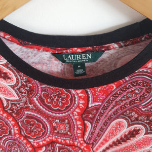 Ralph Lauren Womens Paisley Print Top