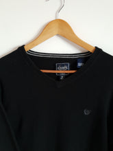 Load image into Gallery viewer, Ralph Lauren Chaps Black V Neck Sweatshirt - M
