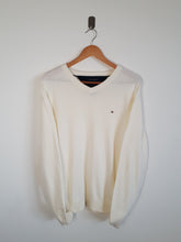 Load image into Gallery viewer, Tommy Hilfiger Cream V Neck Sweatshirt  - XL
