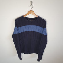 Load image into Gallery viewer, Tommy Hilfiger Womens Navy Crew Neck Sweatshirt
