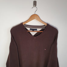 Load image into Gallery viewer, Tommy Hilfiger Brown V-Neck Sweatshirt
