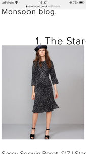 Monsoon Star Print Midi Dress