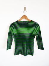 Load image into Gallery viewer, Ralph Lauren Womens Green/ Black Striped Top - XS
